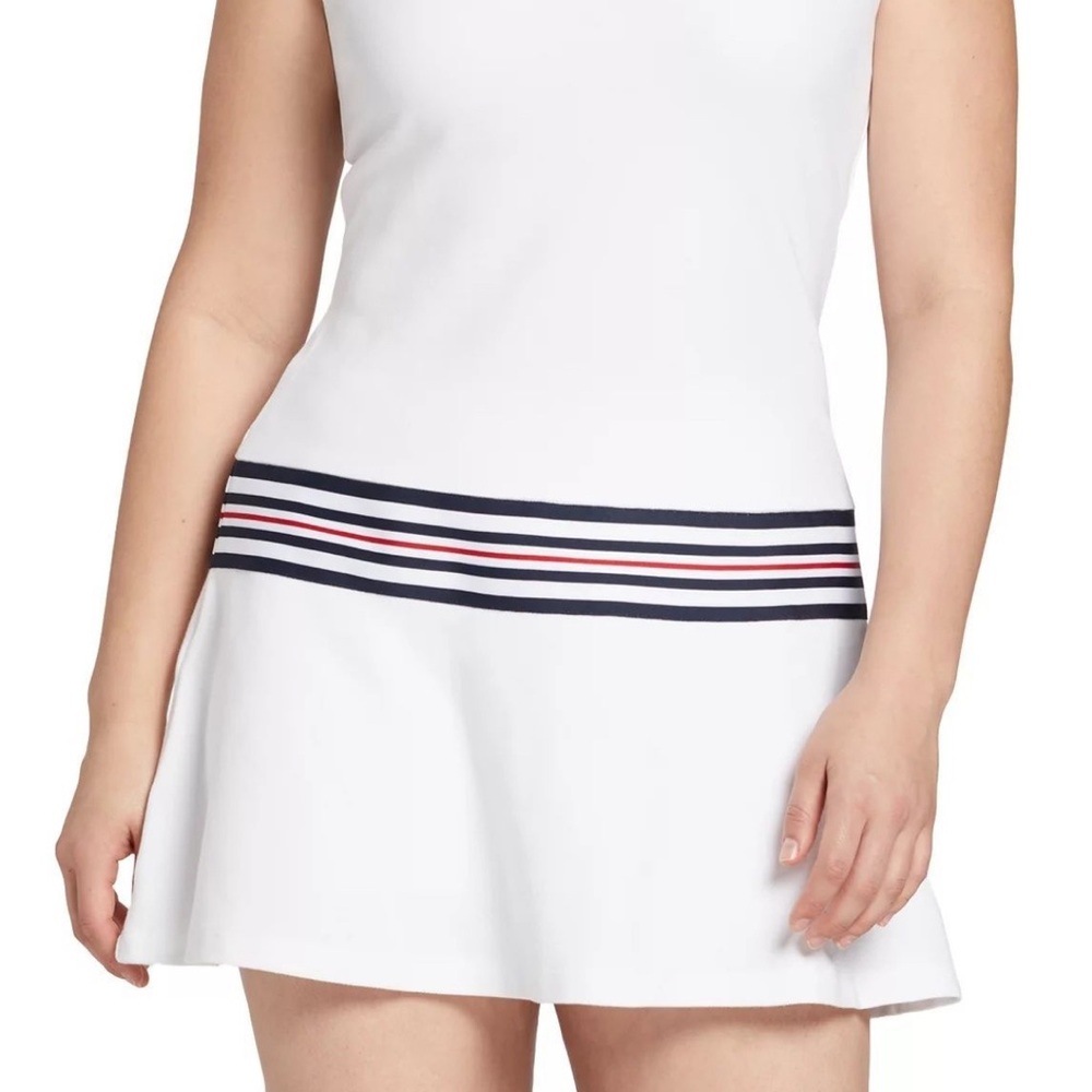 Walter Hagen White Golf Dress with Striped Waistband